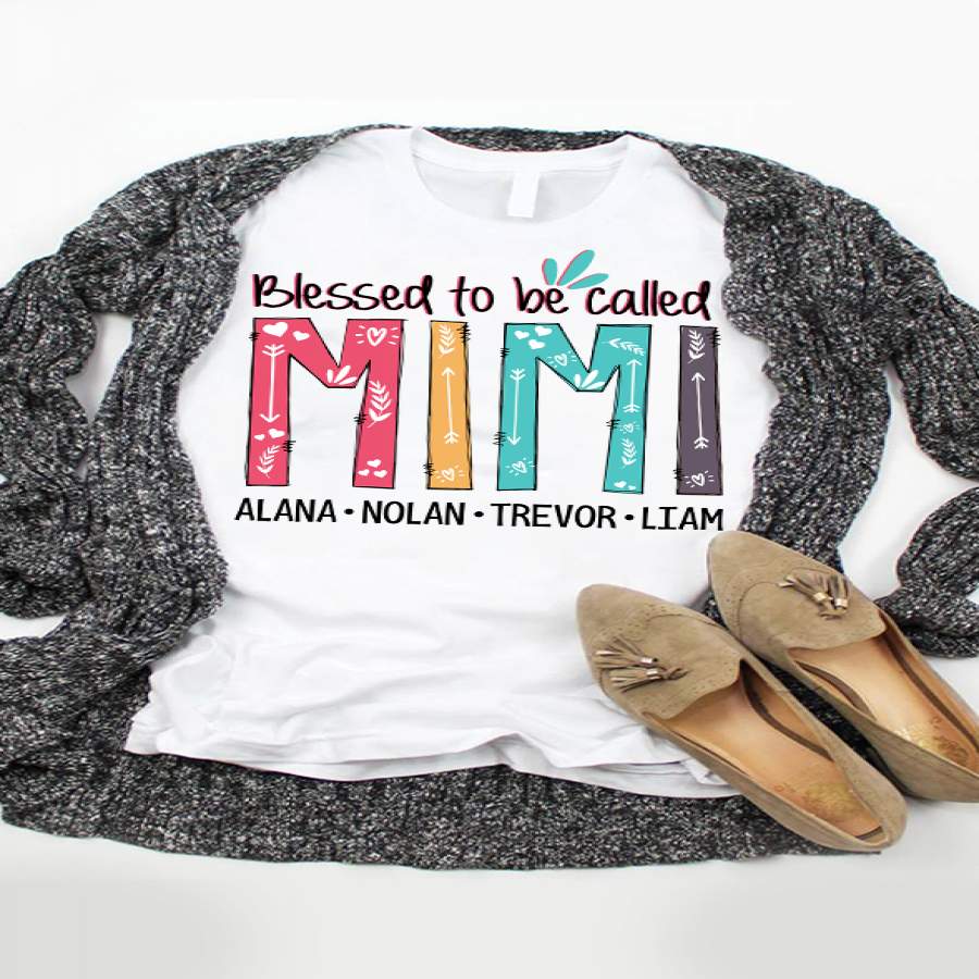 Personalized Blessed To Be Called Mimi V2 TShirt