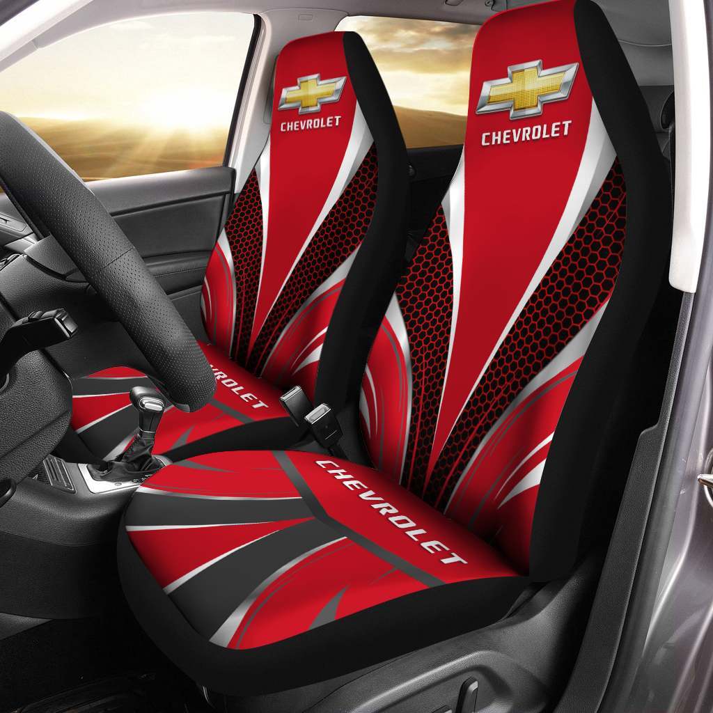 Chevrolet Pvt-Nh Car Seat Cover (Set Of 2) Ver 3 (Red)