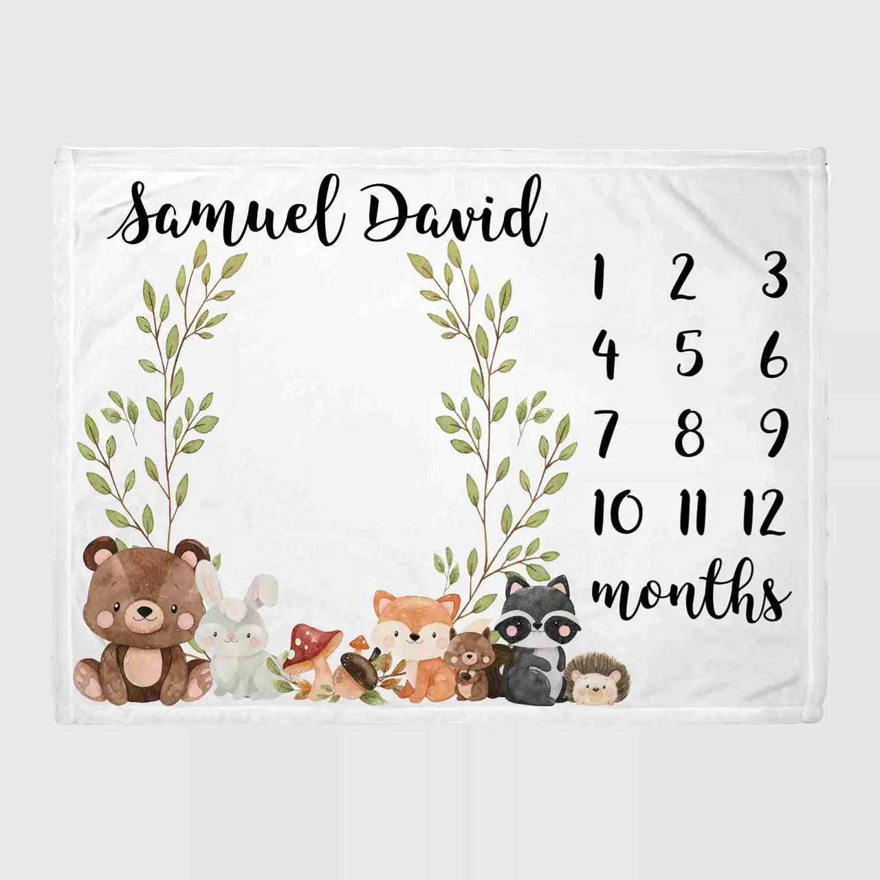 Personalized Baby Milestone Blanket Comfort Unique Baby Kids Blanket Newborn Gift Fullmonth Baby Gift