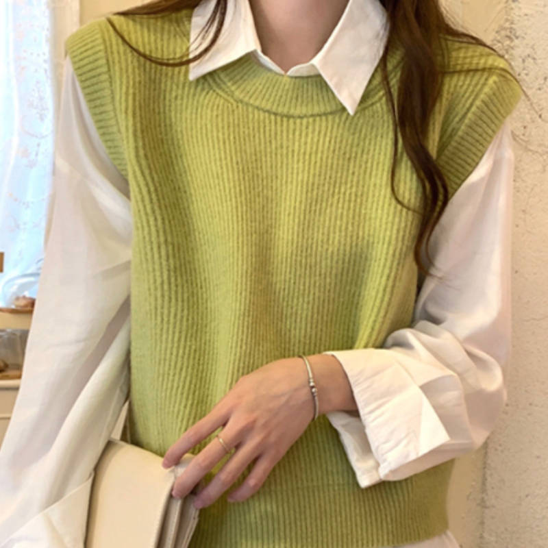 Sweater Vests Women Loose 5 Colors O-Neck Students All-match New Arrival Korean Style Female Fashion Soft Chic Casual Popular alx