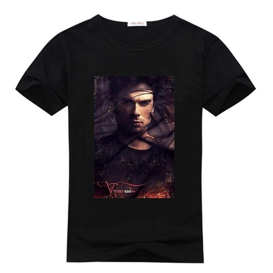 The Vampire Diaries Custom Men’s Classic 100% Cotton Crew Neck Short Sleeve T-Shirt