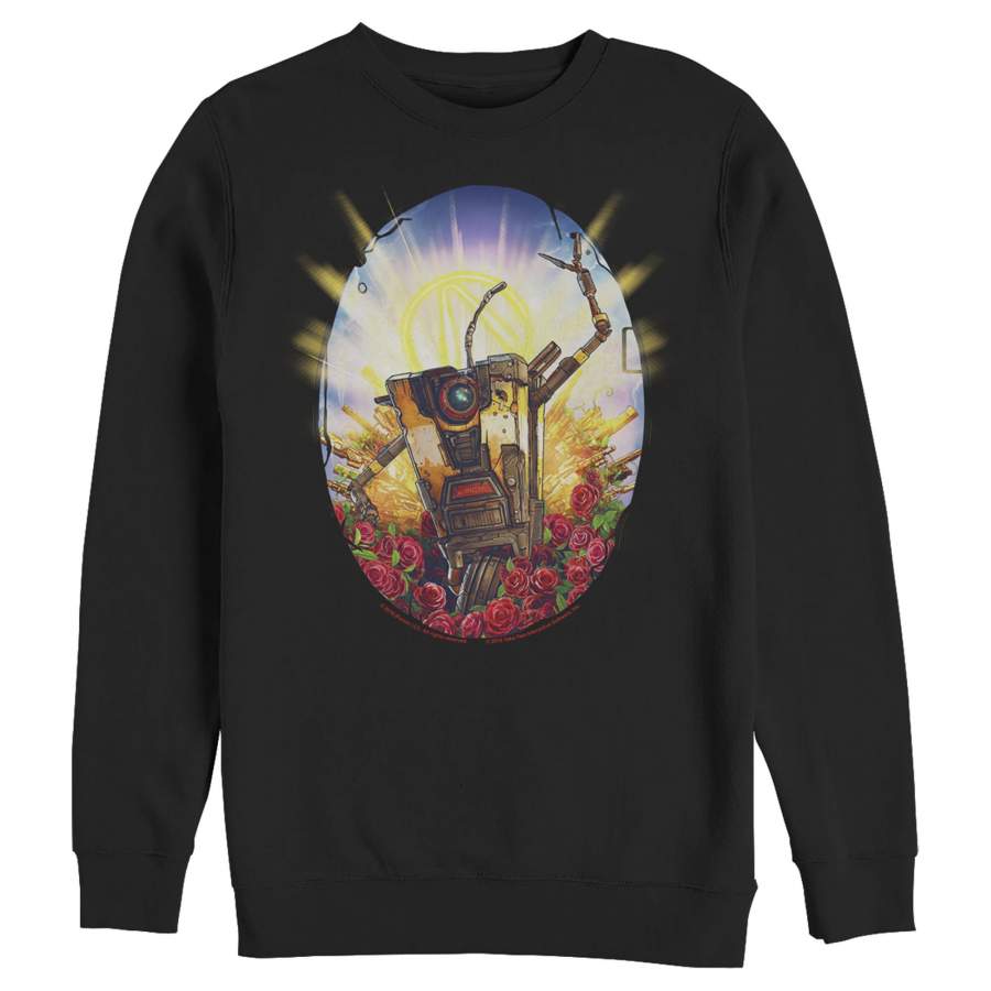 Borderlands 3 Men’s Floral Claptrap Robot  Sweatshirt