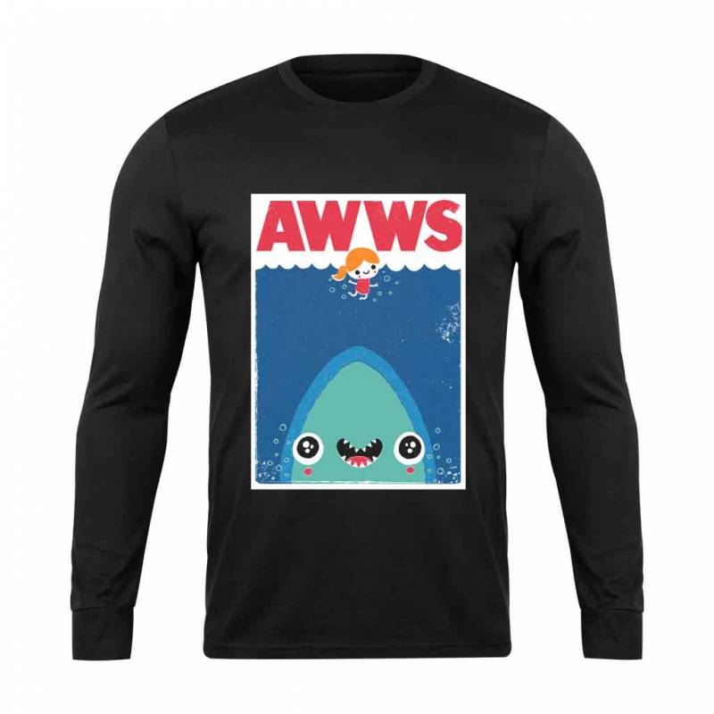 Awwws Cute Baby Shark Jaws Long Sleeve T-Shirt