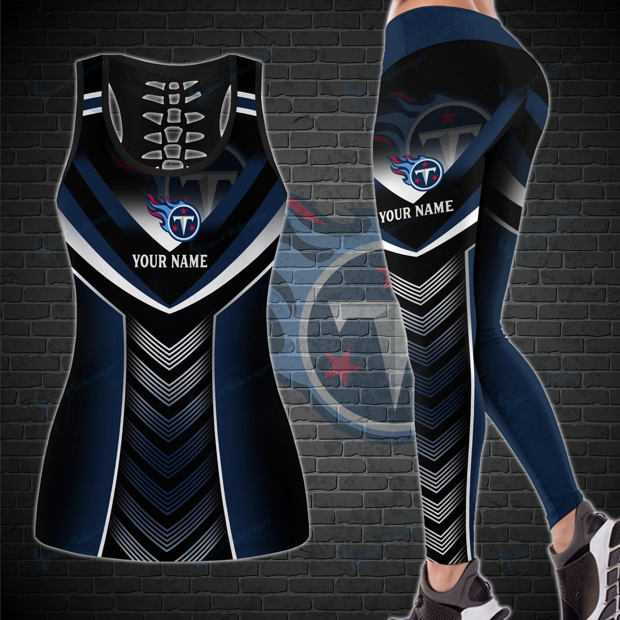 Tennessee Titans Personalized Leggings And Tank Top Bg30