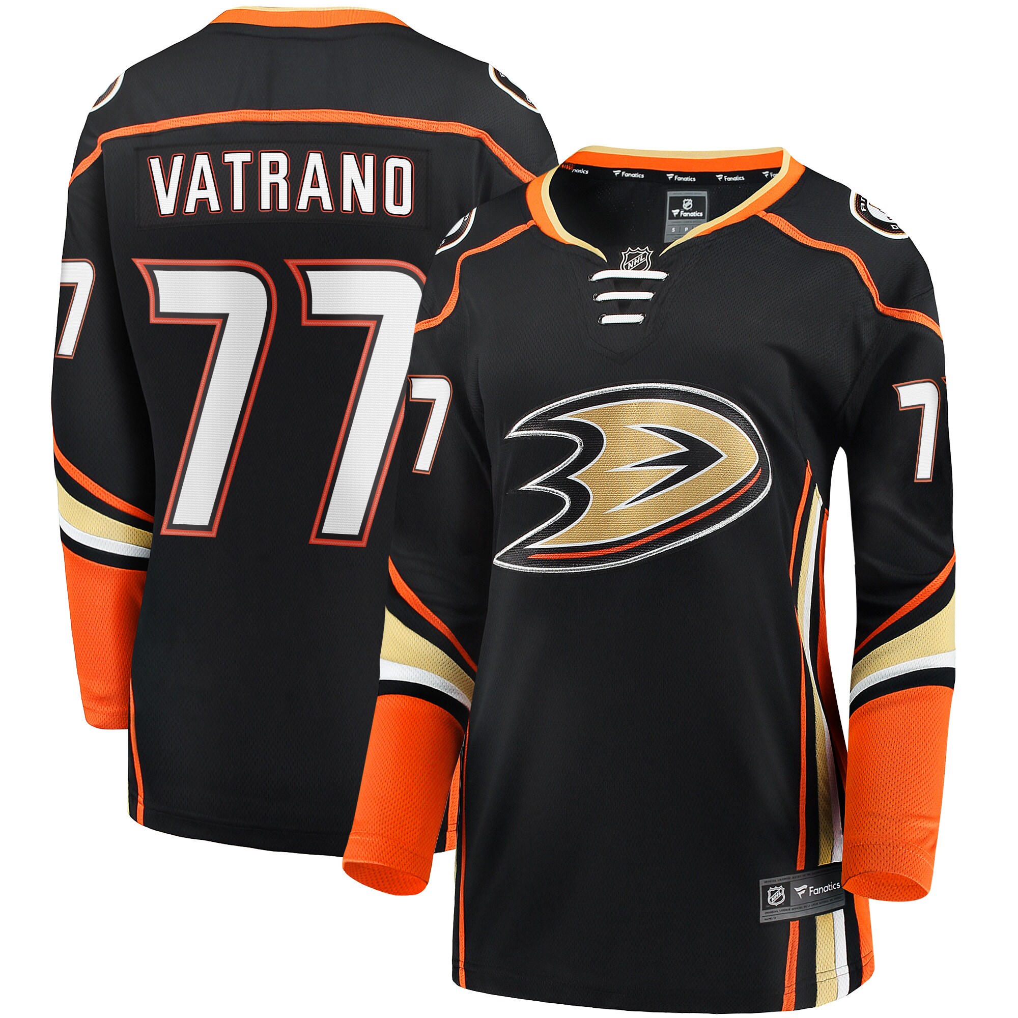 Frank Vatrano Anaheim Ducks Branded Women's Home Breakaway Player Jersey – Black