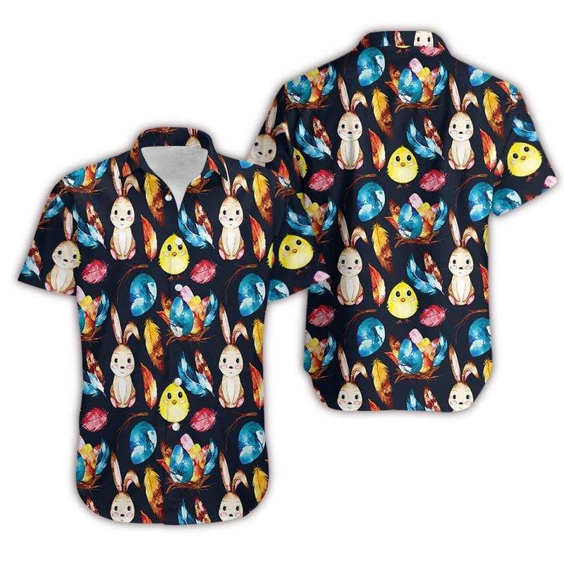 Cute Bunny Eggs Easter Hawaiian Shirt – For Men And Women