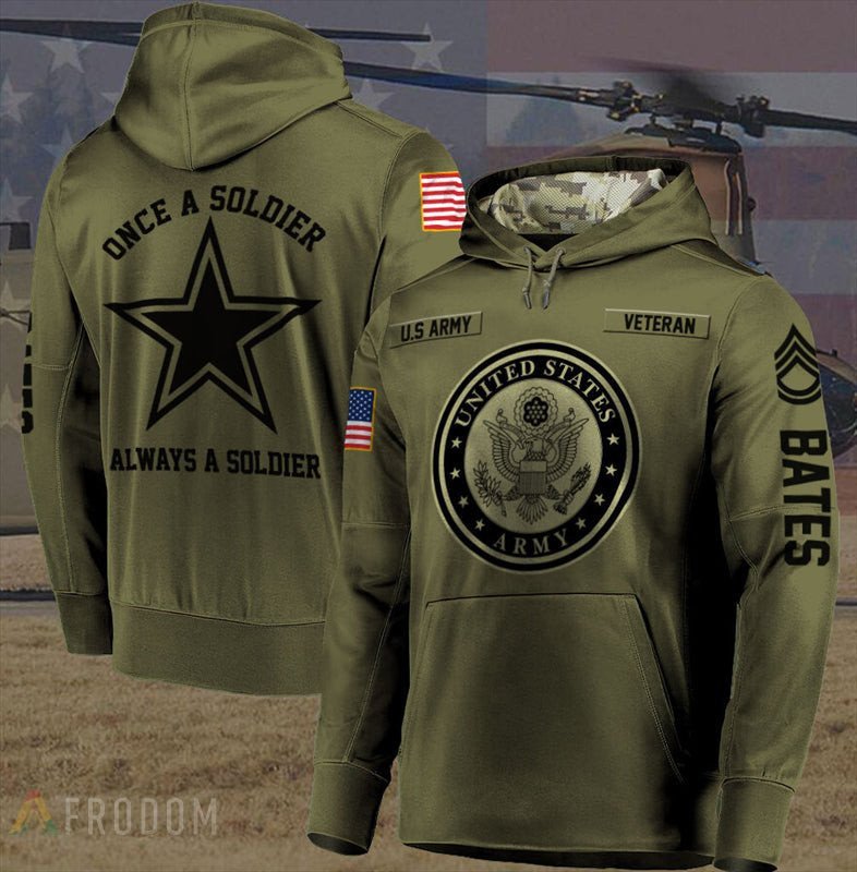 Personalized Once A Soldier Always A Soldier Us Army Hoodie - Jasaust Store