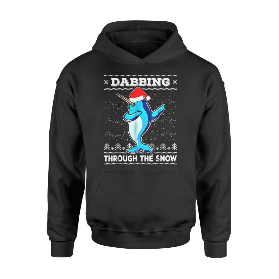 Christmas gift idea Dabbing Narwhal Ugly Dab T-Shirt – Standard Hoodie