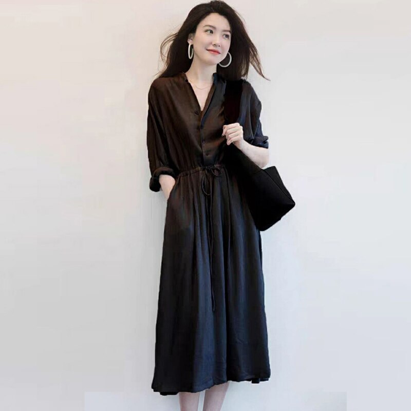 Vintage Birthday Dress for Women Evening Female Party Shirt Dress Elegant Long Sleeve Woman Dresses Korean Autumn 2022 clothing alx