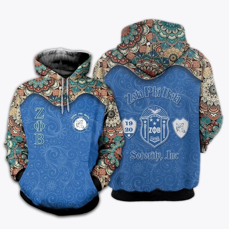 Sorority Hoodie – Floral Zeta Phi Beta Hoodie