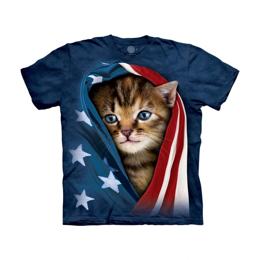 Patriotic Kitten – Kids’ Unisex T-Shirt