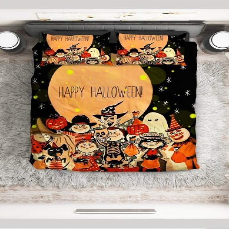 #H004HAPPY HALLOWEEN CUTE KIDS 40%OFFEXCLUSIVE OFFER 3D Customize Bedding Set Duvet Cover SetBedroom Set Bedlinen