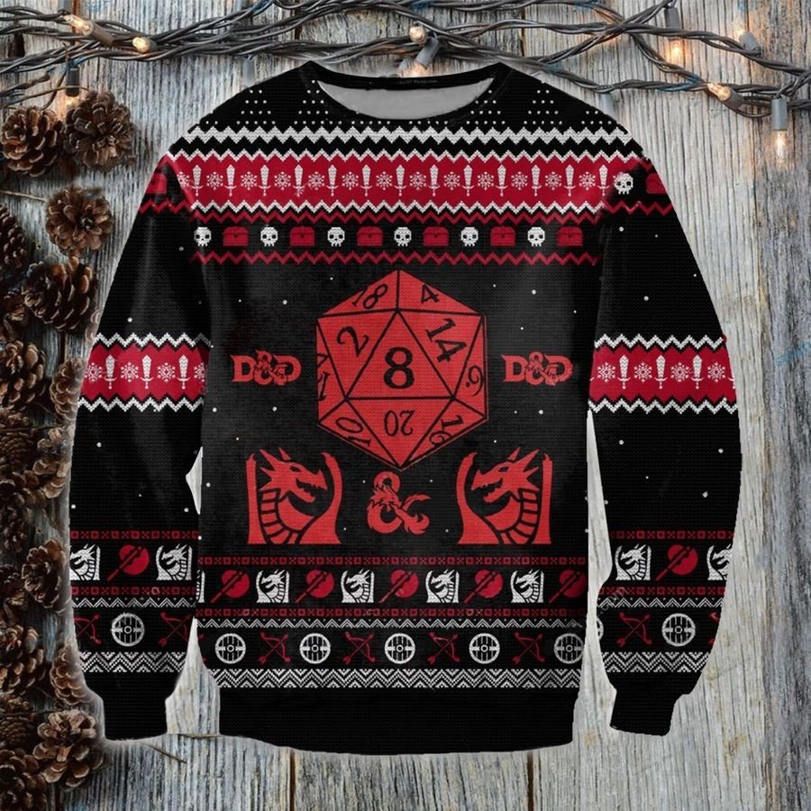 Ugly Christmas Sweater 2021,Dungeons & Dragons Ugly Christmas Sweater 2021