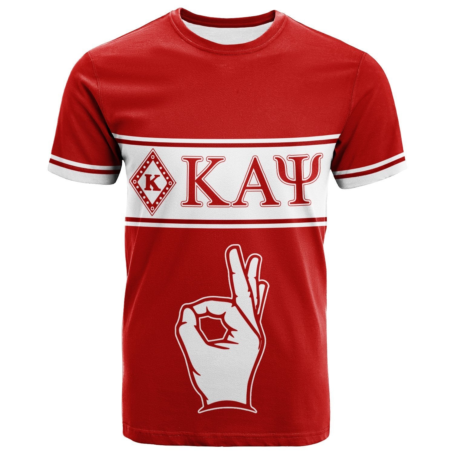 (Custom Personalised) Kappa Alpha Psi T-Shirt – Hand Sign – Lt12