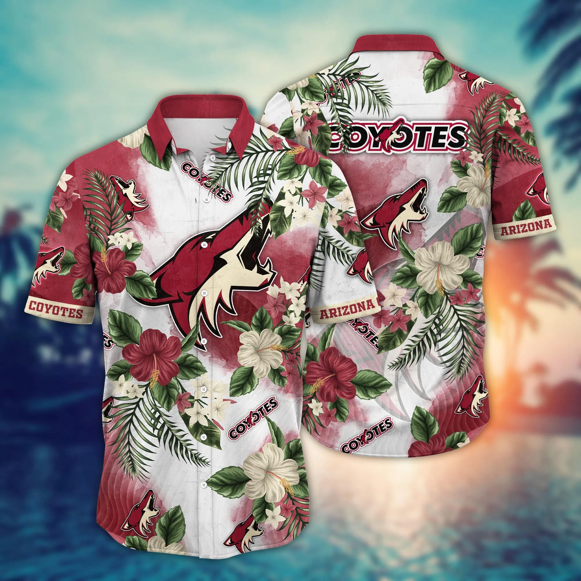 Arizona Coyotes Nhl Hawaiian Shirt Vacation Timetime Aloha Shirt