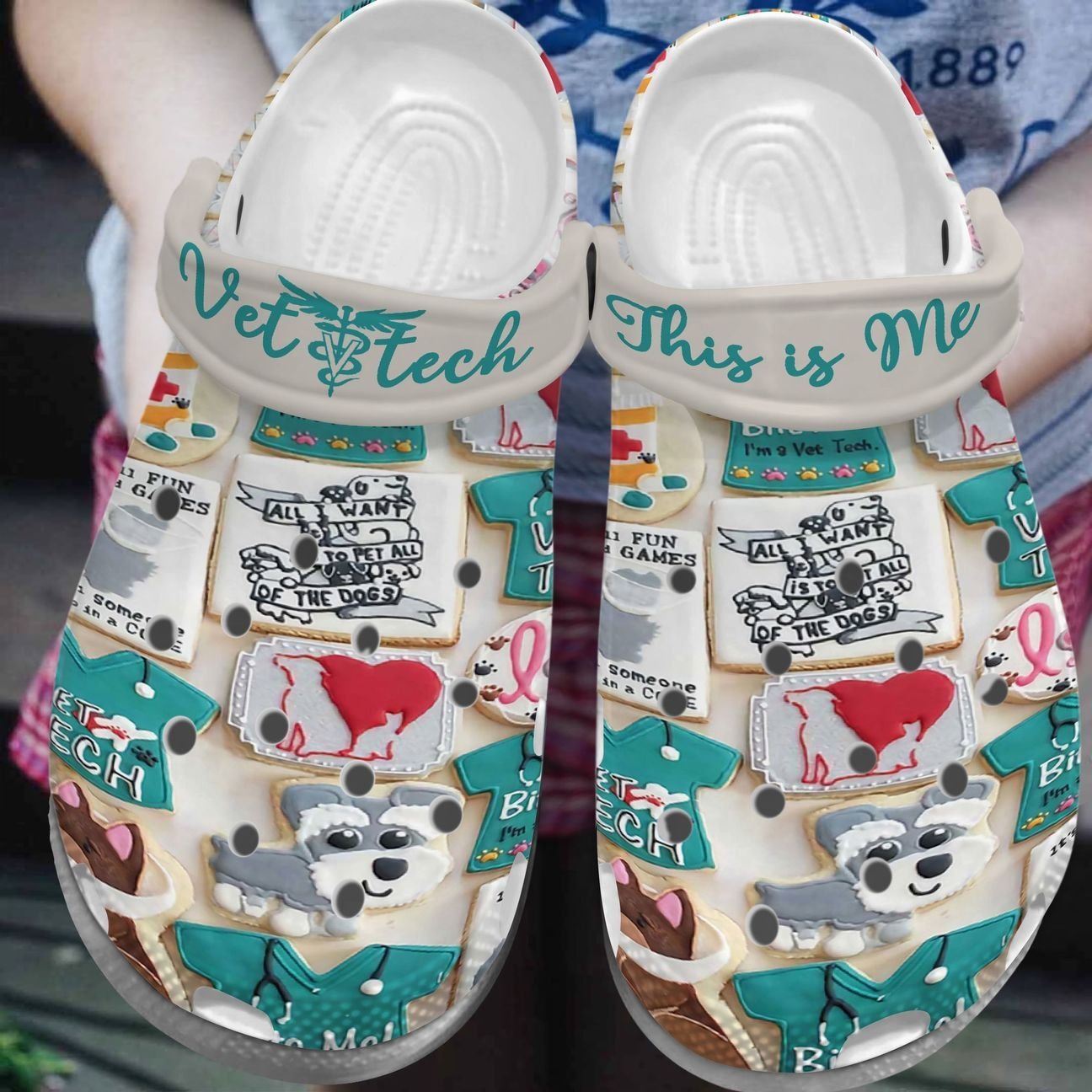 Vet Tech Personalized Clog, Custom Name, Text, Color, Number Fashion Style For Women, Men, Kid, Print 3D This Is Me