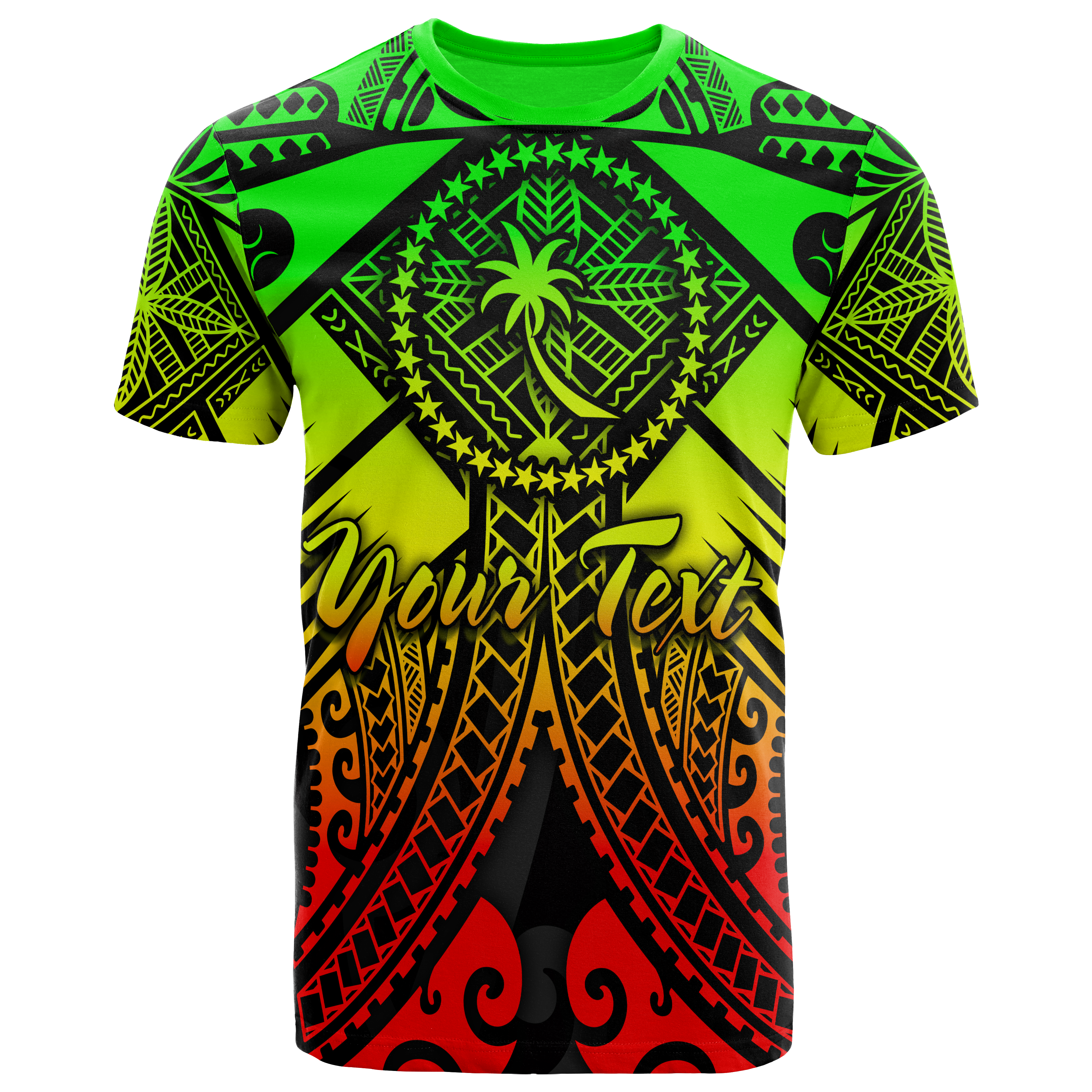 Chuuk Custom Personalised T-Shirts  – Reggae Seal with Polynesian Tattoo – BN18