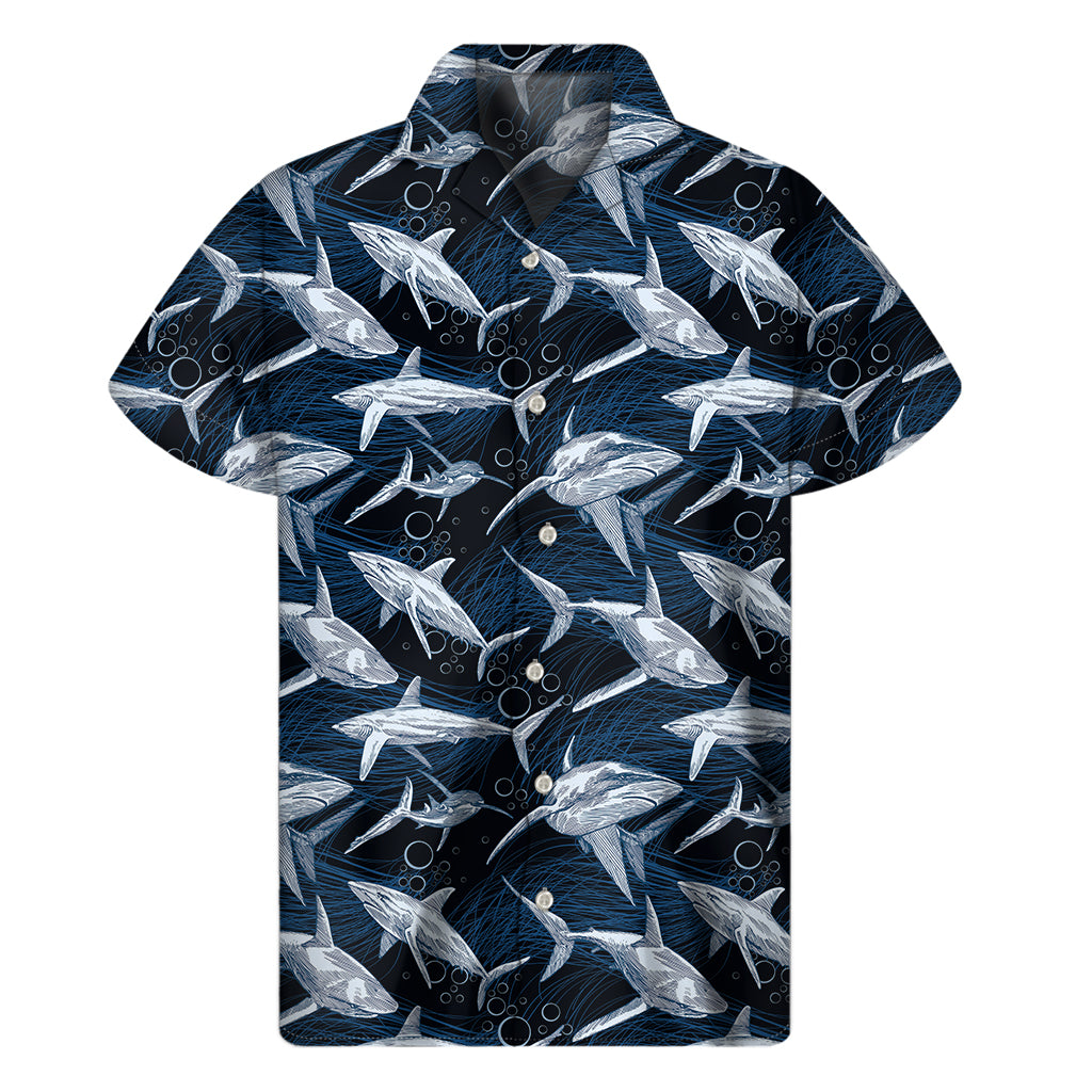 Shark Underwear Pattern Print Men’S Short Sleeve Shirt