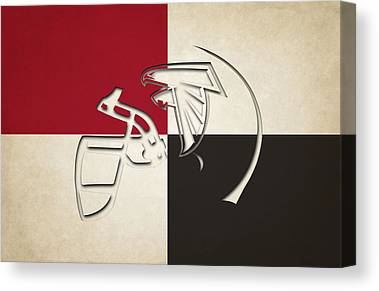 1 Atlanta Falcons Helmet Joe Hamilton Canvas Print