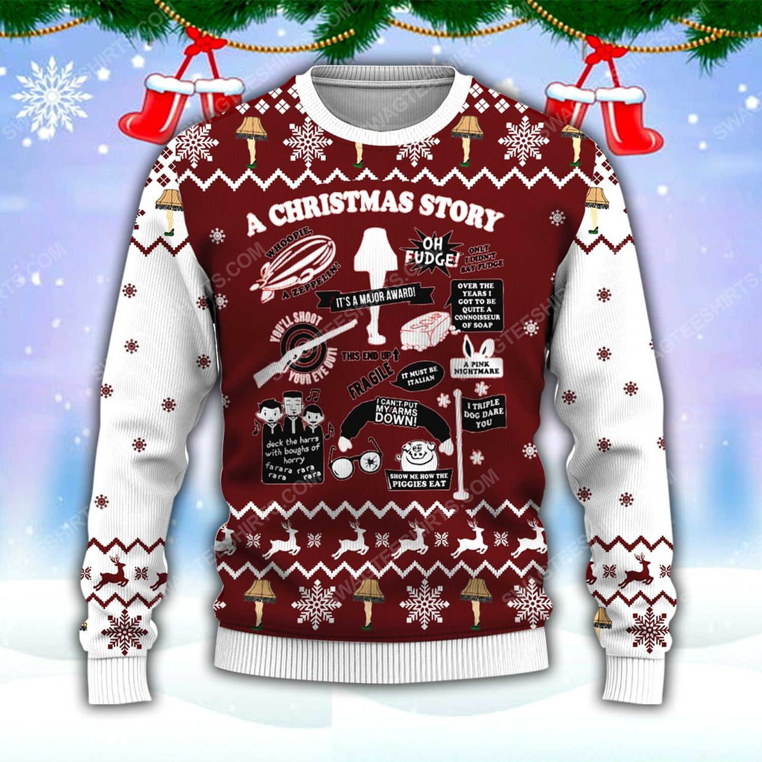 [Special Edition] A Christmas Story Movie ​Ugly Christmas Sweater – Maria