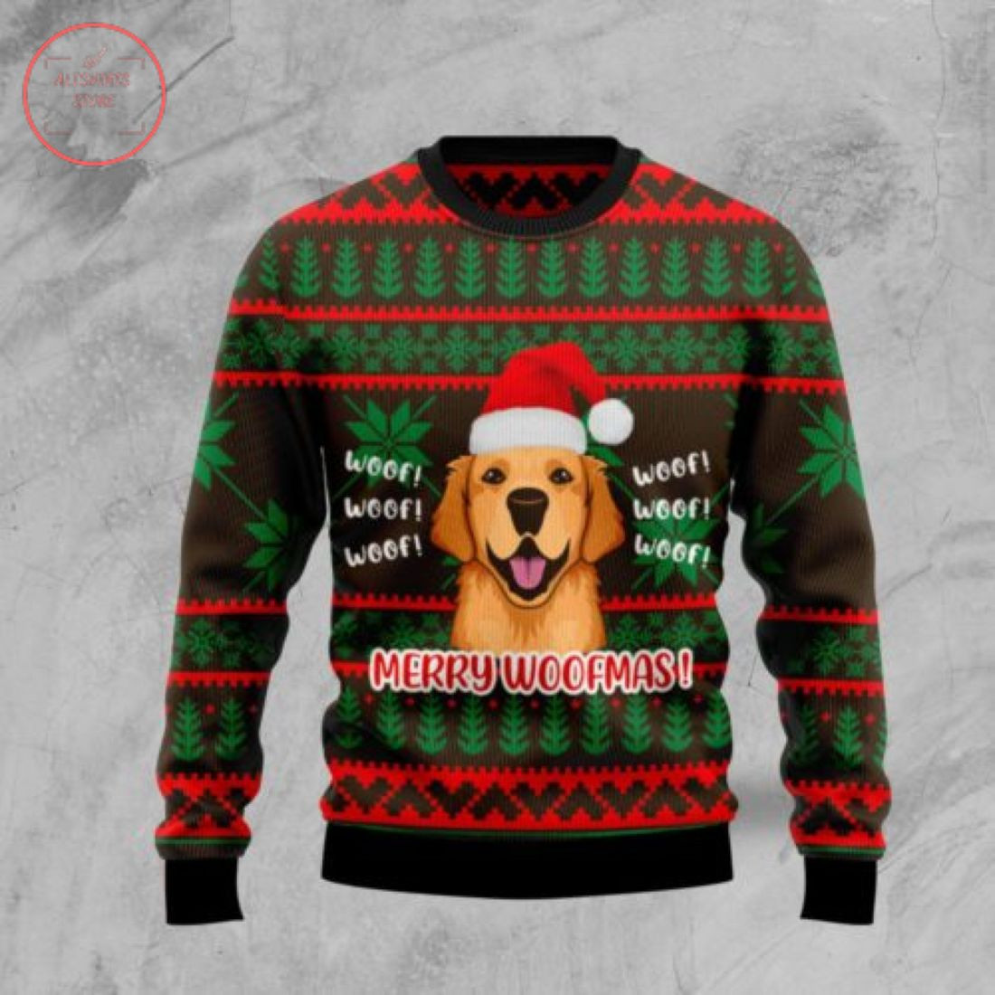 Golden Retriever Merry Woofmas Christmas Sweater – Diosweater