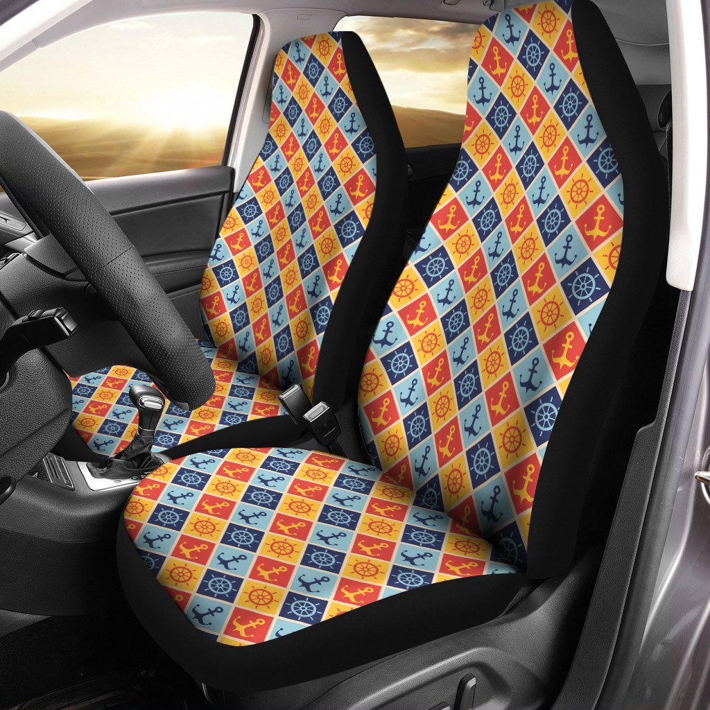 Anchor Pattern Custom Car Seat Covers Print