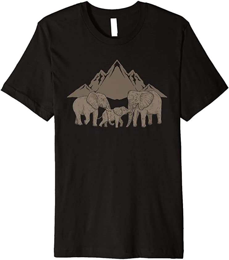 Africa Safari Zoo Animal Elephant Family Elephant Premium T-Shirt