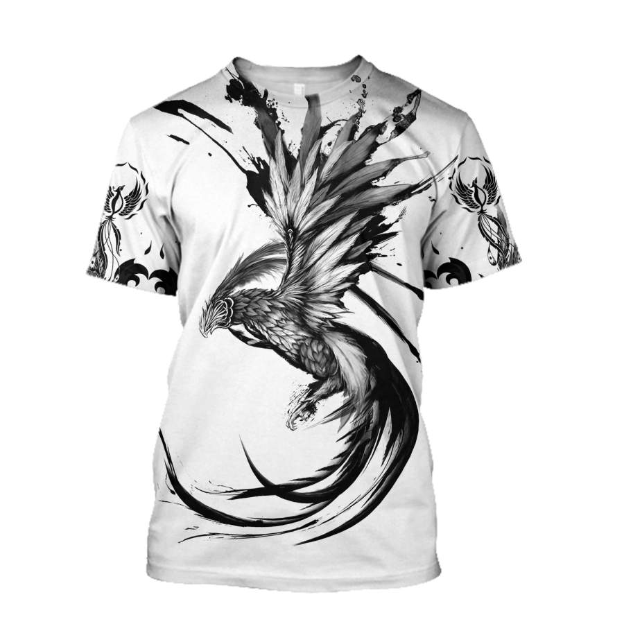 Phoenix Tattoo Style 3D All Over Printed T-Shirt by SUN AM220501