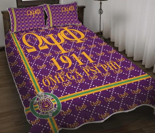 Black Greek – Omega Psi Phi Luxury Style 3D Bedding Set