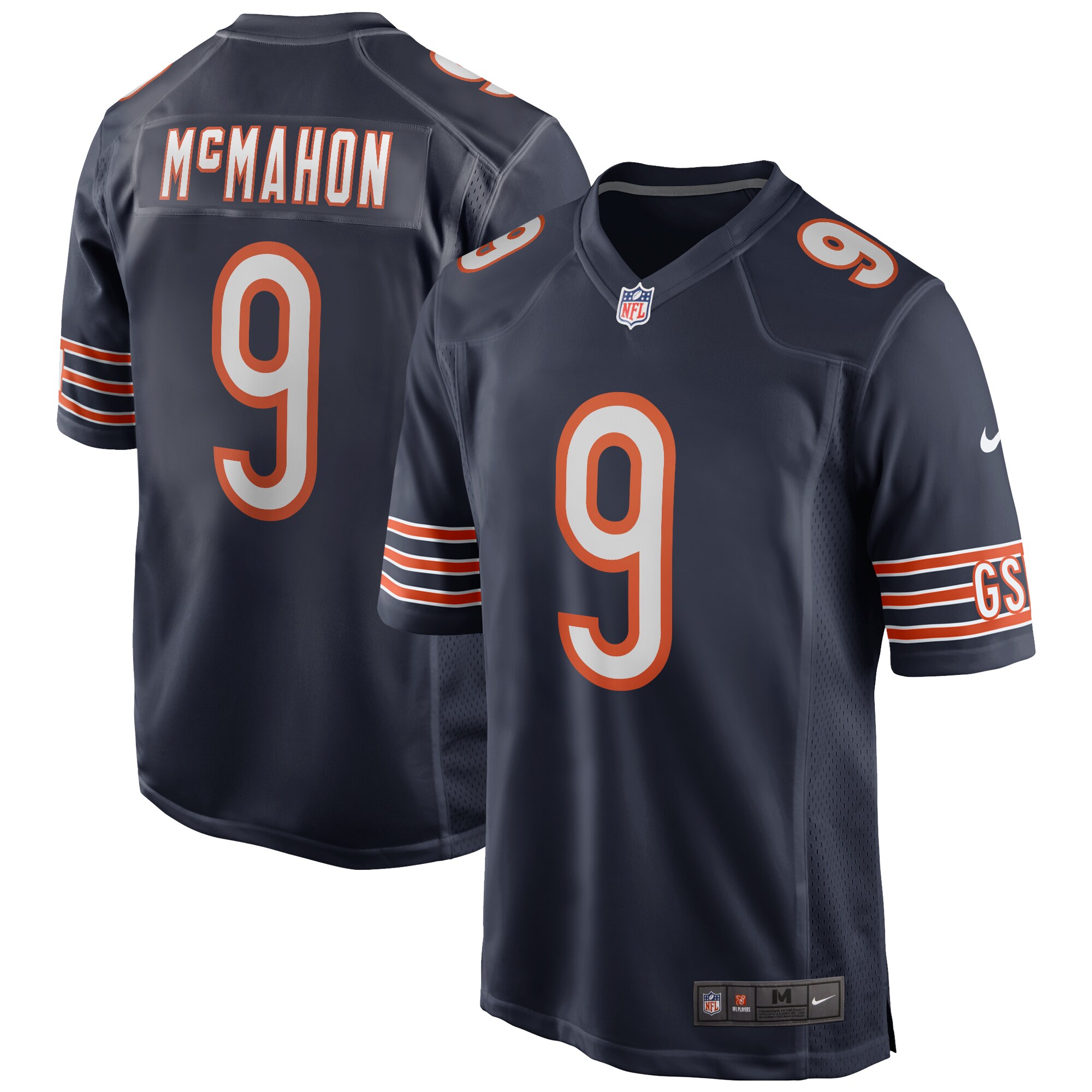 Jim McMahon Chicago Bears Game Retired Player Jersey – Navy