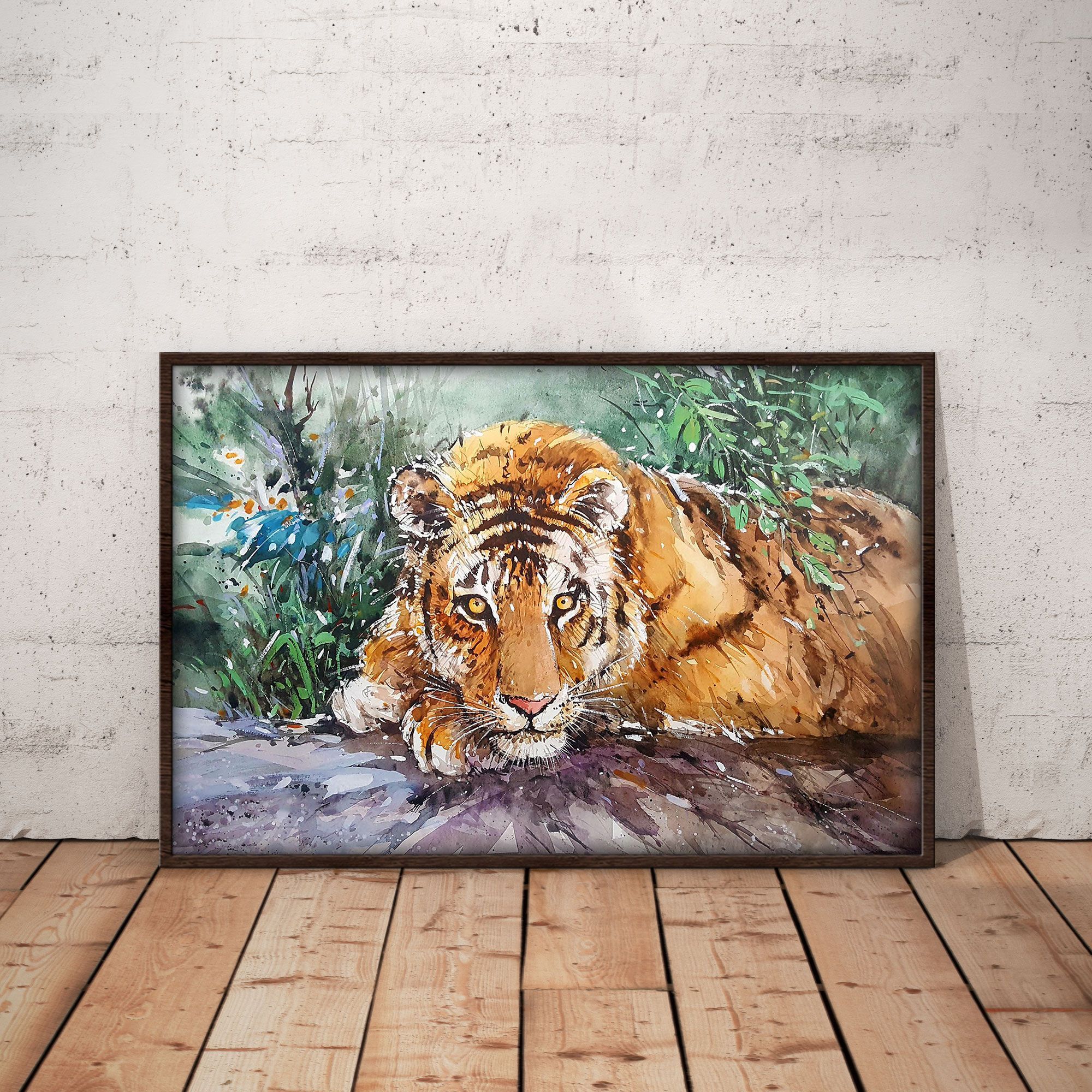 B1506 G827 Bengal Tiger Art Poster & Canvas