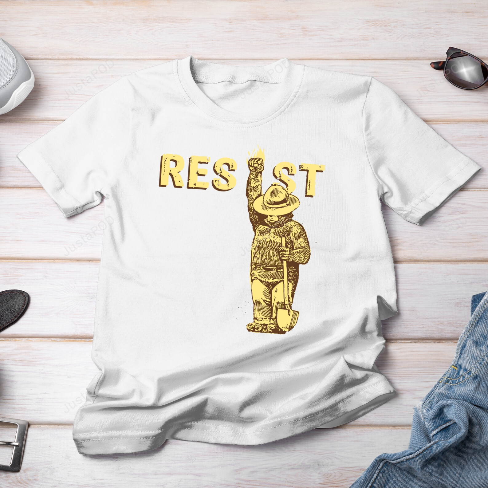 Smokey Bear Says Resist Smokey Shirt , Smokey The Bear Tee , Smokey Shirt , Vintage T-Shirt, Wildfire Prevention Campaign, Nature Shirt