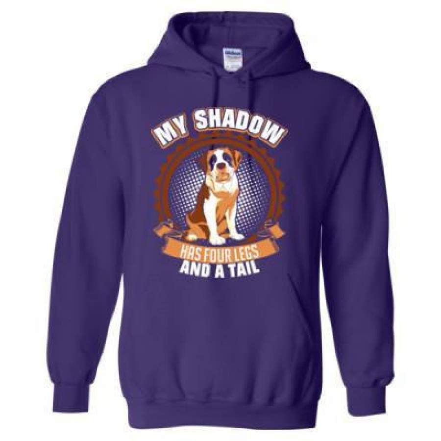 AGR My Shadow Has Four Legs And A Tail St Bernard – Heavy Blend™ Hooded Sweatshirt