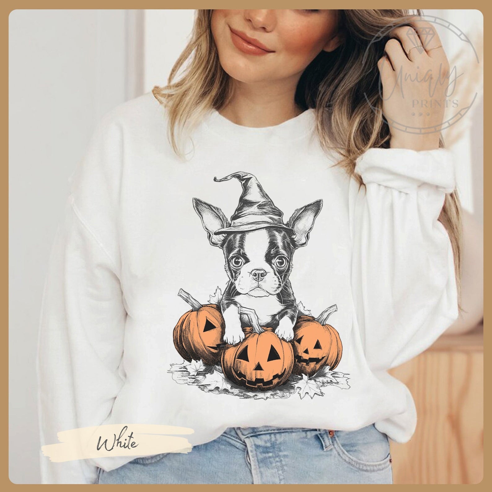 Cute Dog Sweatshirt Halloween 2D Crewneck Sweatshirt All Over Print Sweatshirt For Women Sweatshirt For Men Sws4191