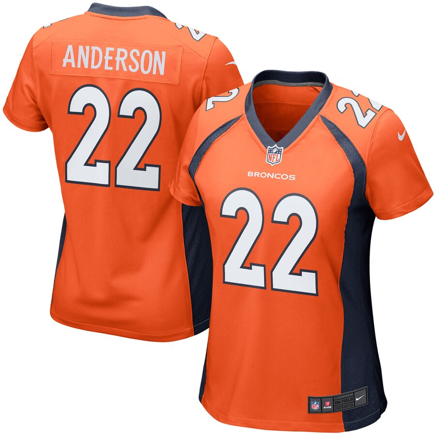 Cj Anderson Denver Broncos Nike Womens Game Jersey – Orange