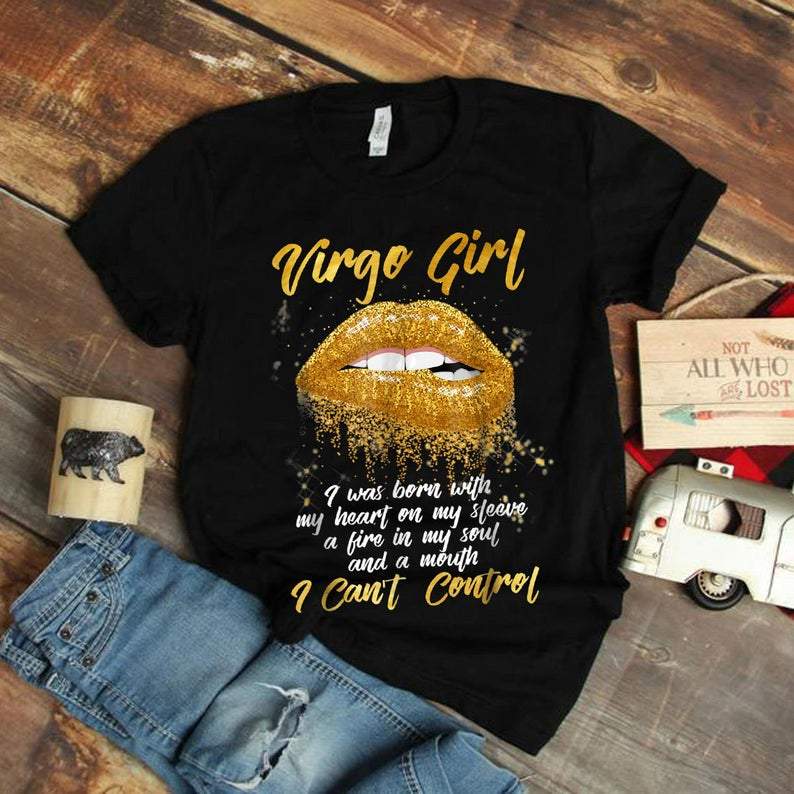 Vintage Virgo Girl, I Can’t Control, Virgo Birthday, Astrology Shirt, Birthday Gift For Her Unisex T-Shirt