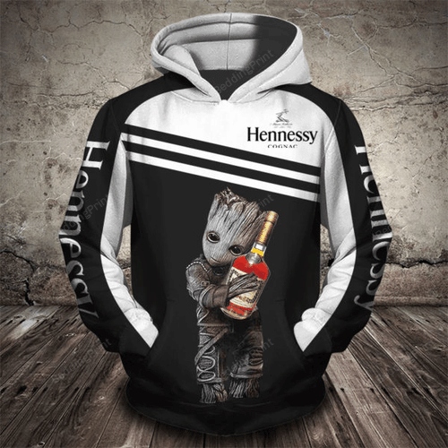 Baby Groot Hennessy Cognacs Men and Women 3D Full Printing Hoodie