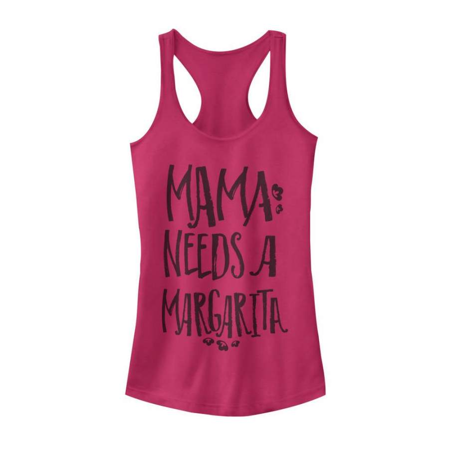 CHIN UP Junior’s Mama Needs Margarita  Racerback Tank Dark Pink