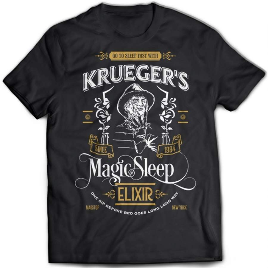 9384 Krueger’S Elexir A Nightmare On Elm Street Friday The 13Th Short Sleeve T-Shirt