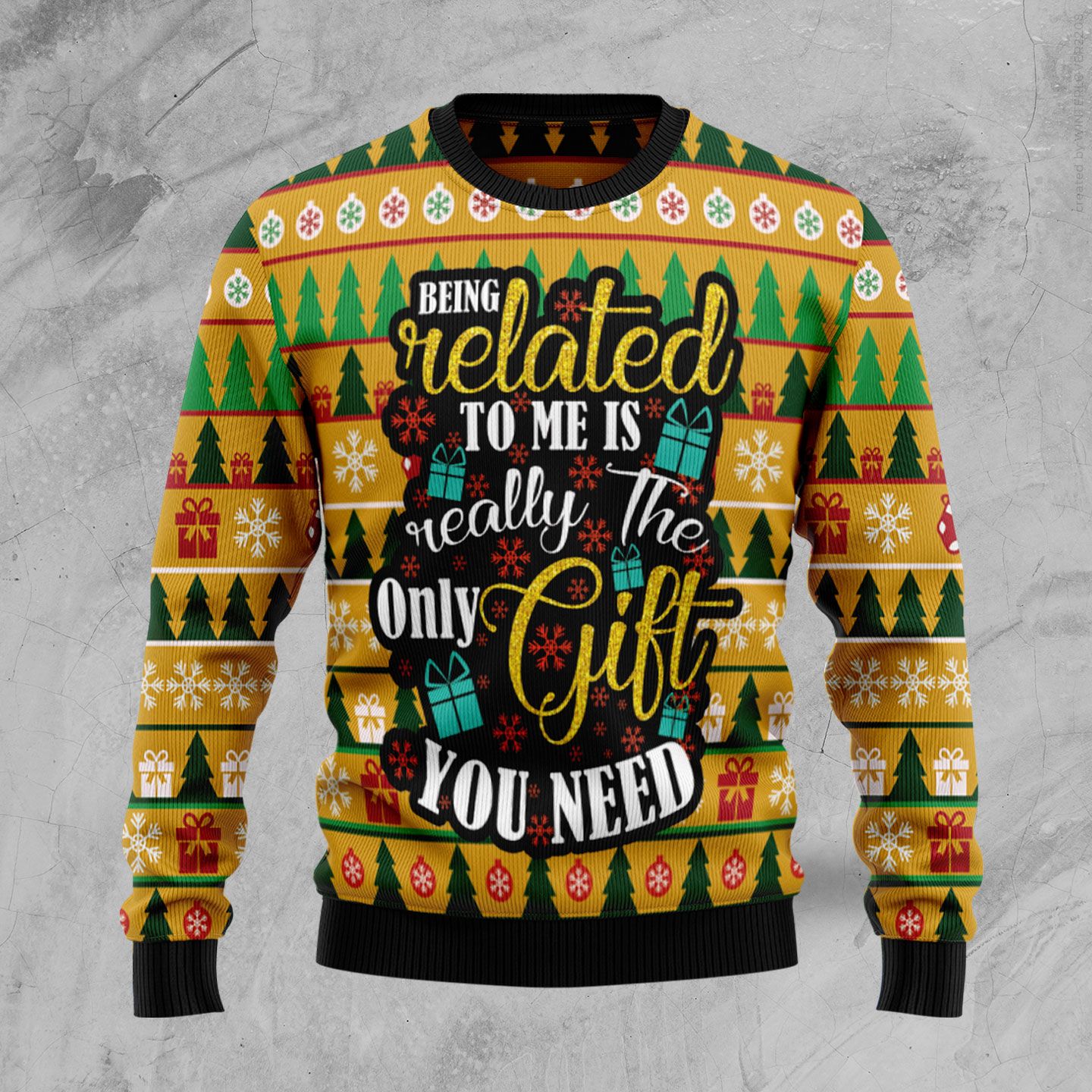 The Only Gift You Need HZ102107 Ugly Christmas Sweater