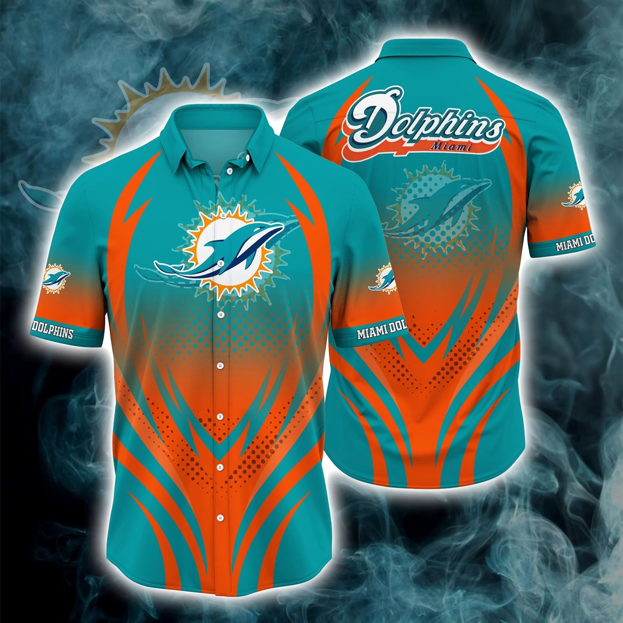 Miami Dolphins Button Down Shirt 3D Print H04Fs