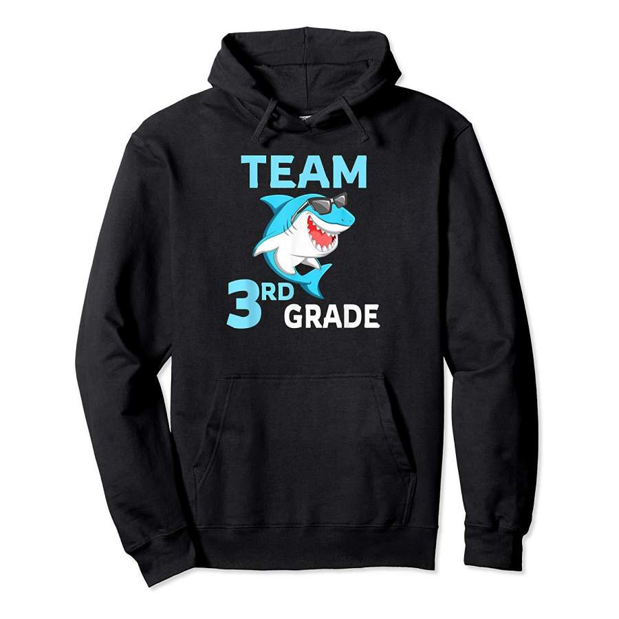 3rd Grade Teacher Student Shirts Shark Back To School Gift Hoodie Premium Tee