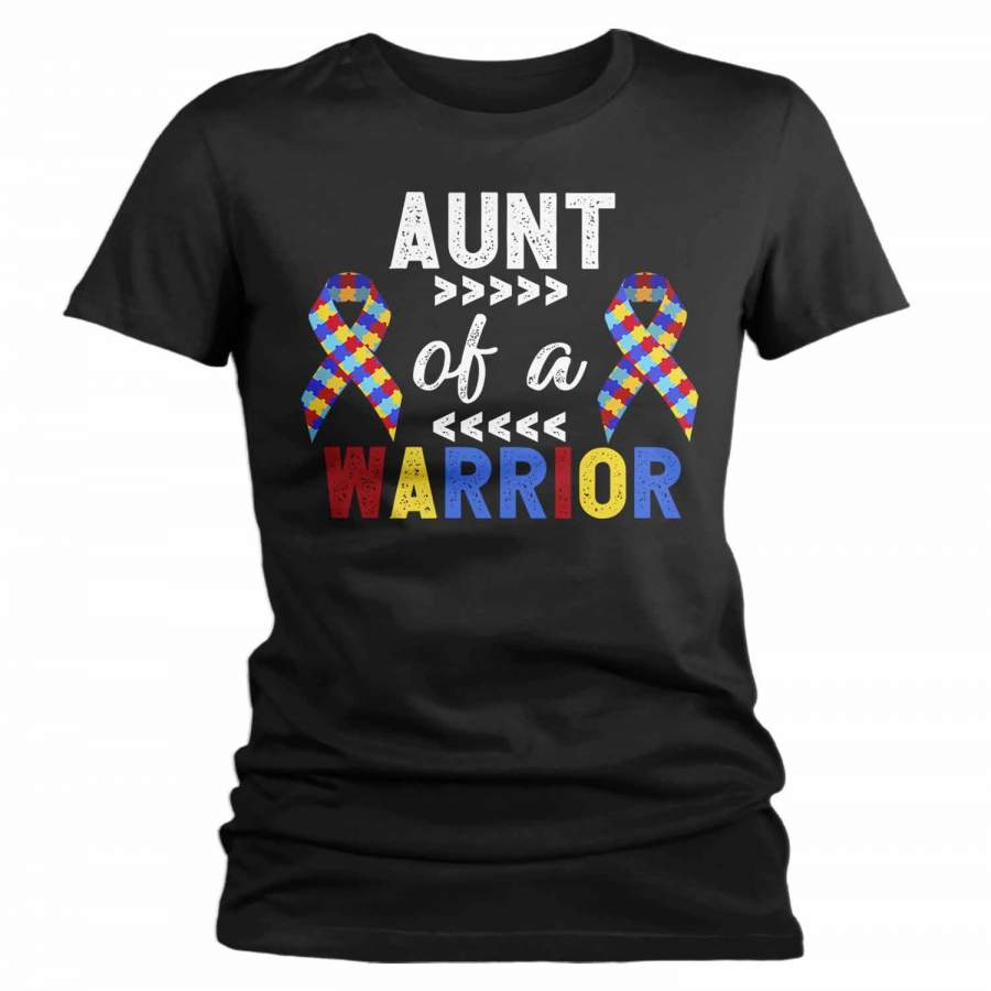 Women’s Personalized Autism T Shirt Aunt Of Warrior Shirts Custom Shirts Grandma Mom Shirt Custom Autism Shirt