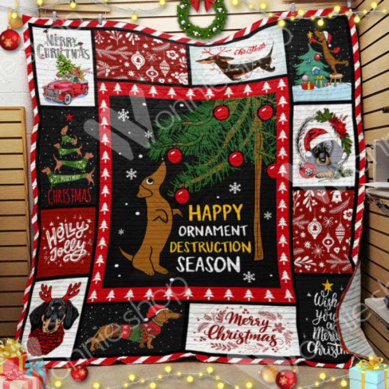 Dachshund Christmas Blanket OCT0902 90O47