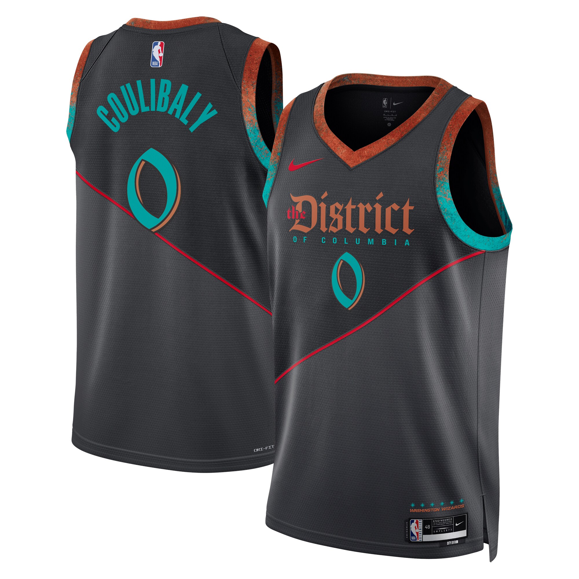 Washington Wizards City Edition Swingman Jersey 23 – Black – Bilal Coulibaly – Unisex