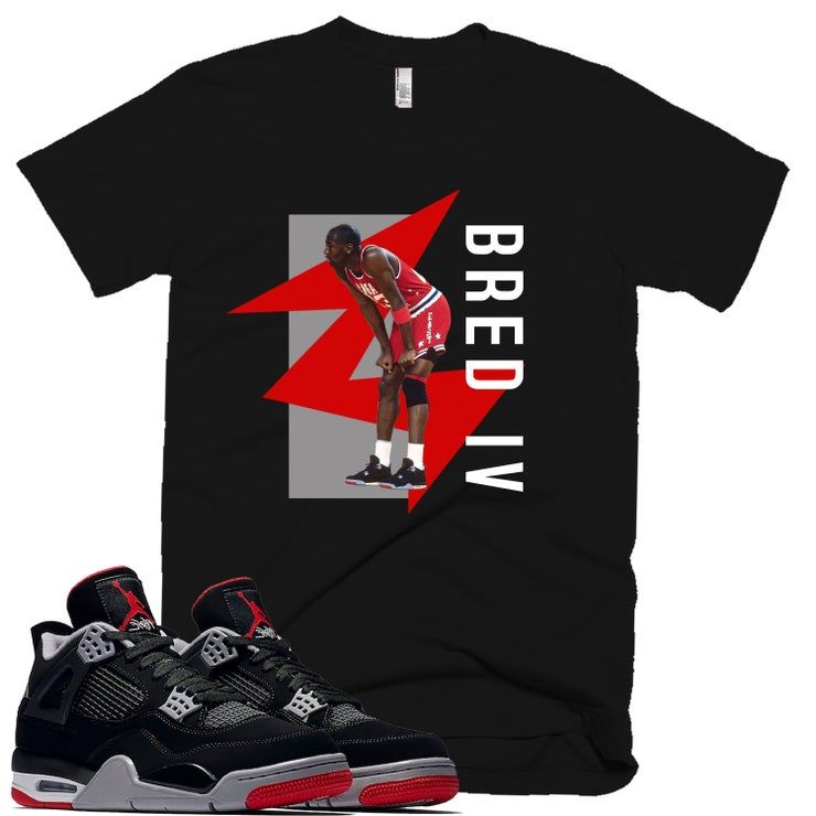 Bred Retro Jordan 4 Colorblock Shirt