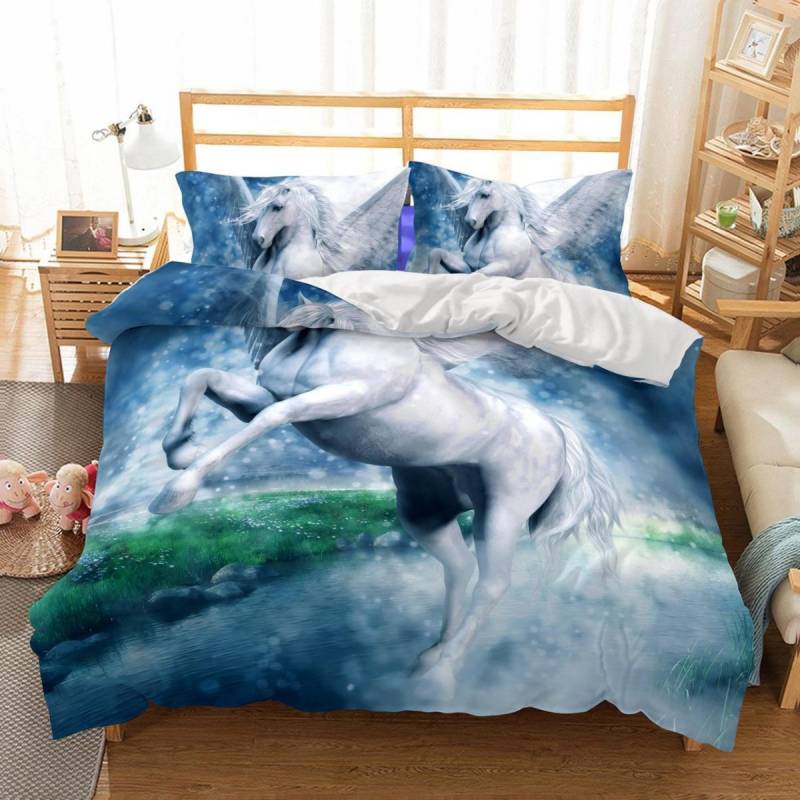 3D Bedding Wholesale Animal Unicorn Printed 6 Bedding Sets Duvet Cover Set