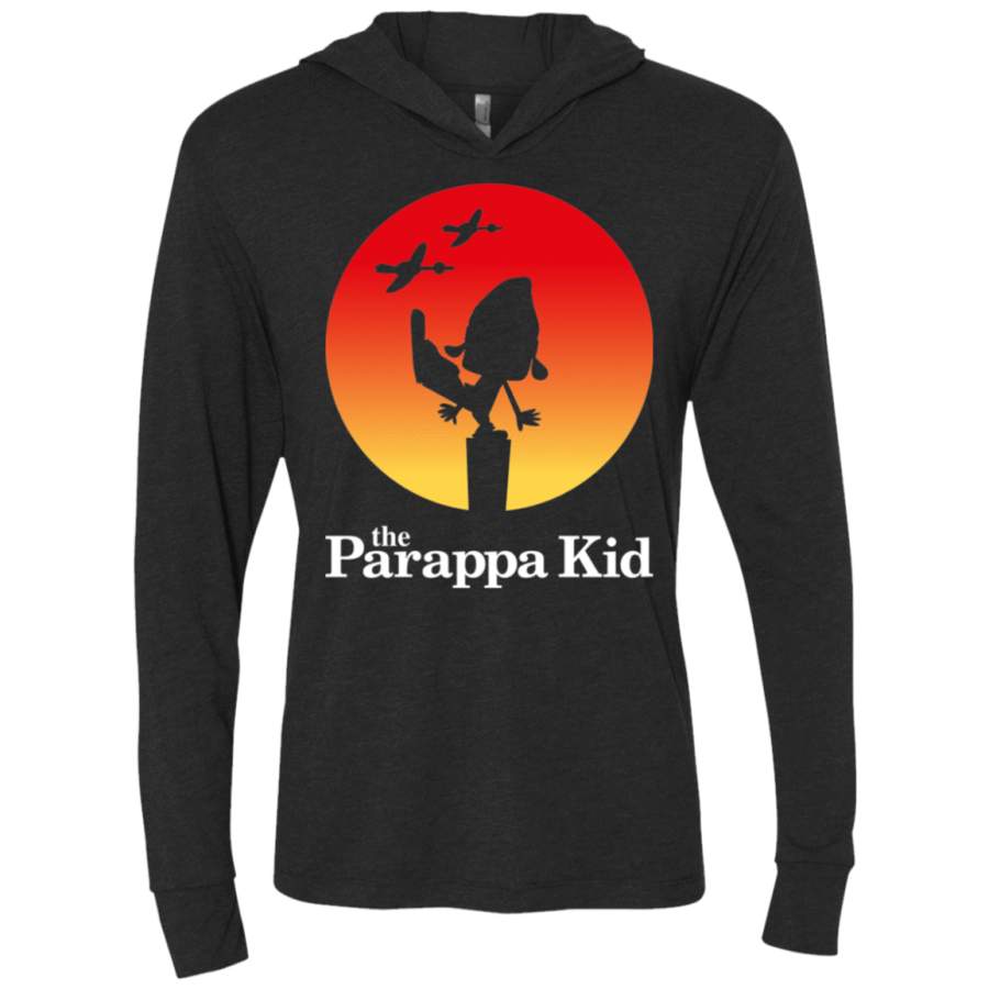 The Parappa Kid Triblend Long Sleeve Hoodie Tee