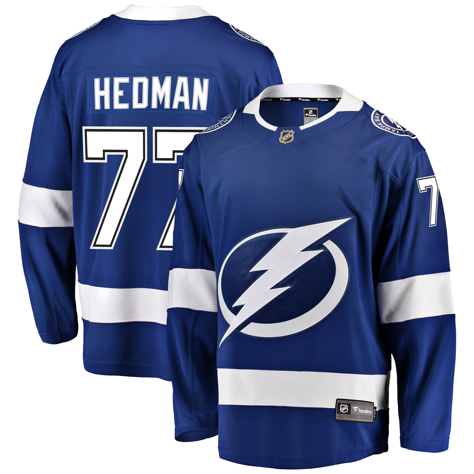 Men's Tampa Bay Lightning Victor Hedman Blue Home Breakaway Player Jersey