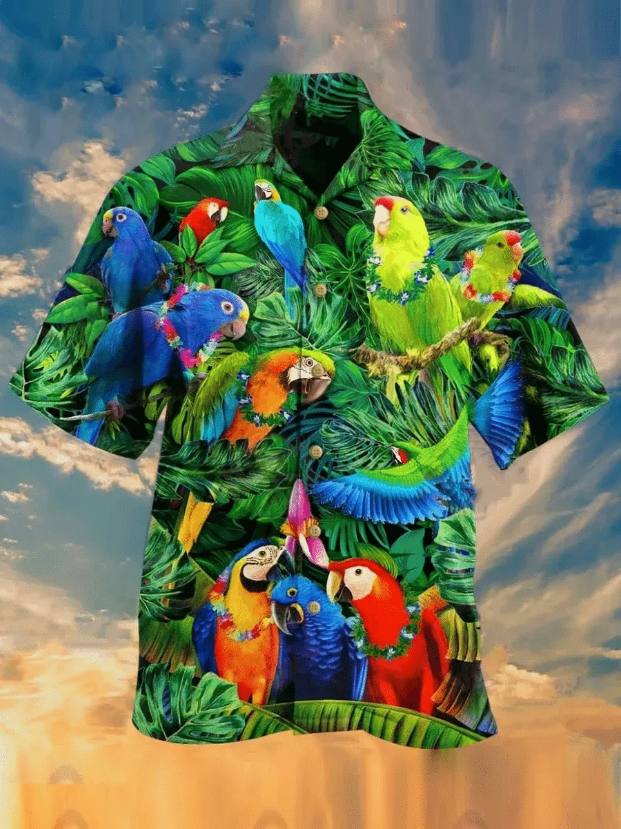 Vintage Parrots Hawaii Shirt Unisex Adult Ha55462